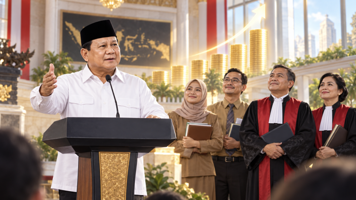 Prabowo Pastikan Uang Negara Tersedia untuk Naikkan Gaji Guru hingga Hakim