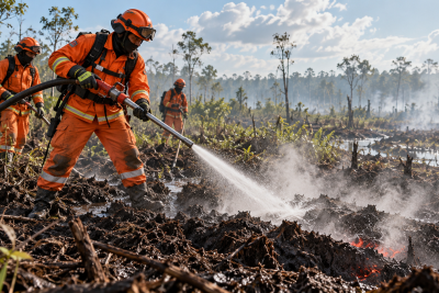 Padamkan Bara Api di Gambut, Satgas Karhutla Kotim Gunakan Metode Suntik Air