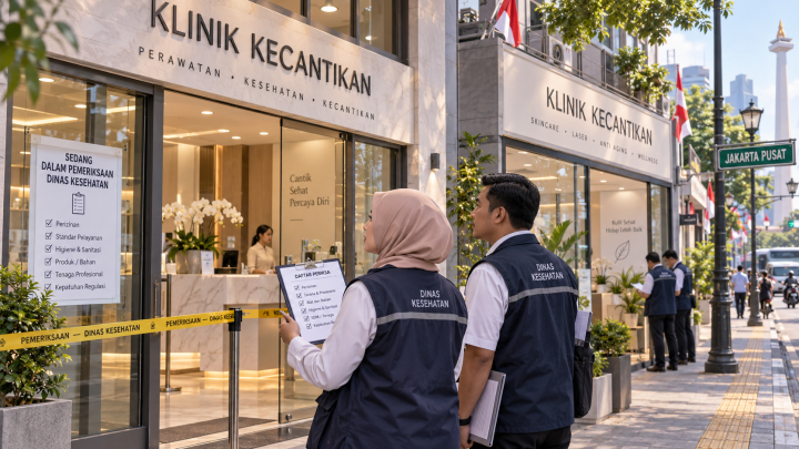 Diduga Masih Ilegal, 2 Klinik Kecantikan di Jakpus Disidak Sudinkes