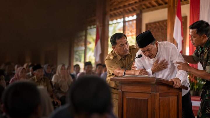 Pilkades Berujung Duka, Ketua BPD Kalirandu Pemalang Tiba-Tiba Ambruk saat Sambutan