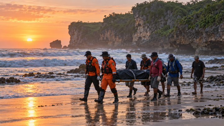 Geger Mayat Wanita di Pantai Krakal Gunungkidul, Dievakuasi Pencari Gurita
