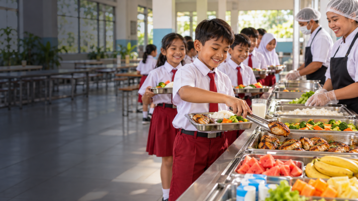 BGN Uji Coba Sistem Prasmanan di Program MBG, Siswa Boleh Tambah Makanan