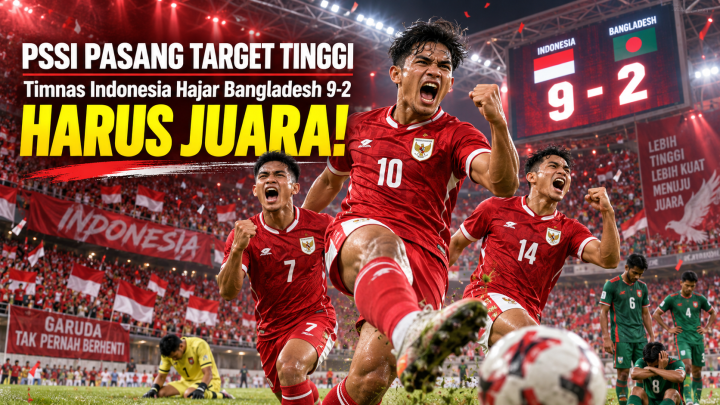 PSSI Pasang Target Tinggi usai Timnas Indonesia Hajar Bangladesh 9-2: Harus Juara!