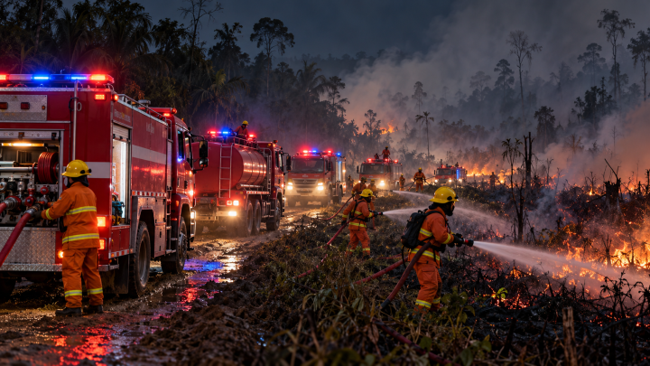 Karhutla Katingan Dekati Ponpes, 5 Armada Pemadam Dikerahkan
