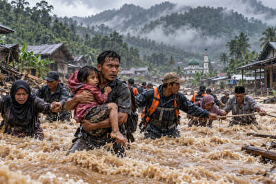 Banjir Bandang Terjang Gayo Lues, Warga Panik Selamatkan Diri