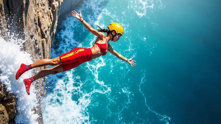 Solving Problems: Bikin Kagum! Prilly Latuconsina Jadi Rescue Diver di Ajang Ekstrem Red Bull Cliff Diving