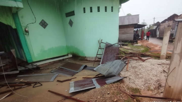 31 Rumah di Banjar Rusak Diterjang Angin Kencang – BNPB: Waspadai Cuaca Ekstrem