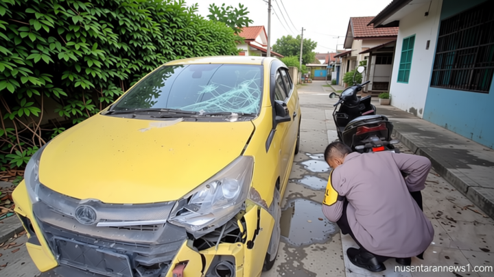 What Happened During: Polisi Olah TKP Teror Rumah Warga Probolinggo, Pelaku Terekam CCTV Lempar Bahan Peledak