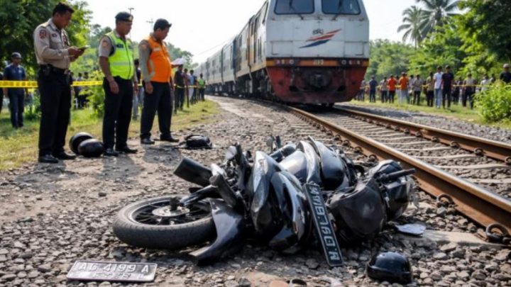 Kronologi 2 Pemotor Wanita Tewas Tersambar KA Pangrango di Sukabumi