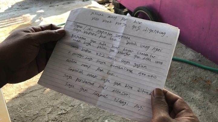 Surat Haru Maling di Mojokerto – Ngaku Mencuri demi Bayar Semester Sekolah Anak