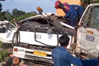 Pohon Tumbang Timpa Truk Kontainer di Karawang – Sopir dan Penumpang Tewas