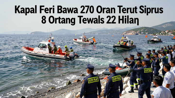 Kapal Feri Bawa 270 Orang Terbalik di Laut Siprus, 8 Orang Tewas 22 Hilang