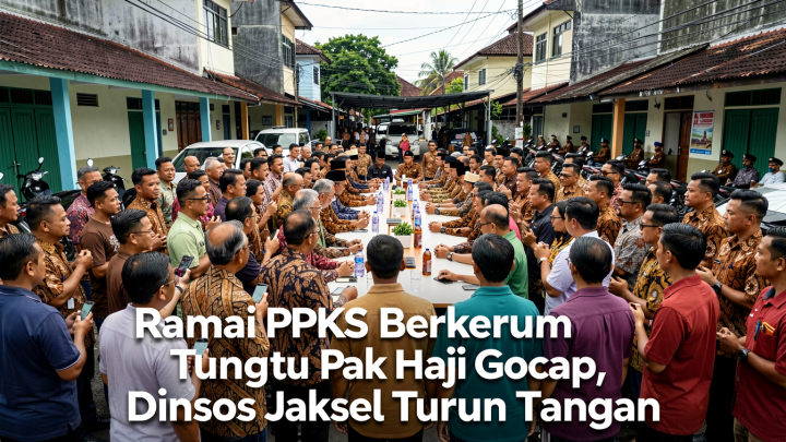Ramai PPKS Berkerumun Tunggu Pak Haji Gocap, Dinsos Jaksel Turun Tangan