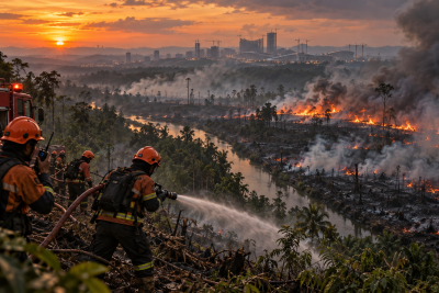 BNPB Ungkap 4.000 Ha Lahan Terbakar di Kaltim, IKN Jadi Prioritas Pemadaman
