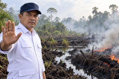Kepala BNPB Tegaskan Bakar Lahan Gambut Dilarang: Jangan Berlindung di Balik Perda