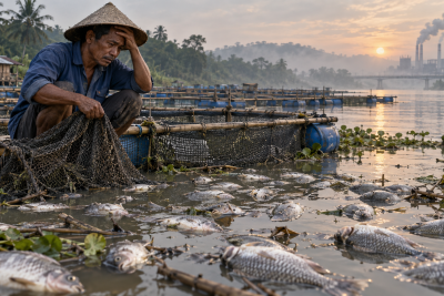 Ribuan Ikan Nila Mati Massal di Batanghari, Petani Rugi Puluhan Juta Rupiah