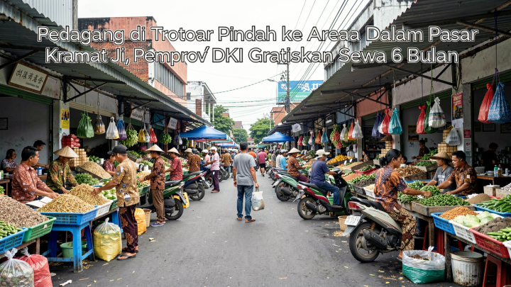 Pedagang di Trotoar Pindah ke Area Dalam Pasar Kramat Jati, Pemprov DKI Gratiskan Sewa 6 Bulan