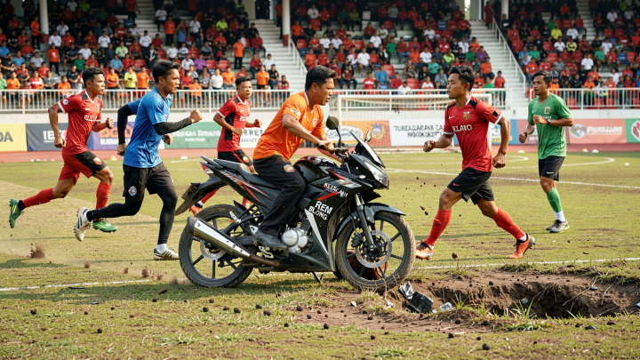 Kecelakaan Motor Rem Blong di Turunan Cangar Mojokerto Tabrak Tebing, 2 Orang Luka