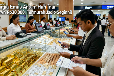 Harga Emas Antam Hari Ini Turun Rp30.000, Termurah Jadi Segini!