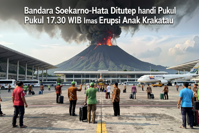 Bandara Soekarno-Hatta Ditutup hingga Pukul 17.30 WIB Imbas Erupsi Anak Krakatau