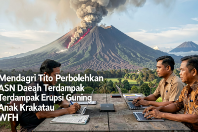 Mendagri Tito Perbolehkan ASN Daerah Terdampak Erupsi Gunung Anak Krakatau WFH
