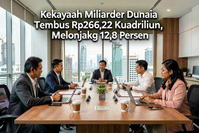 Kekayaan Miliarder Dunia Tembus Rp266,22 Kuadriliun, Melonjak 12,8 Persen