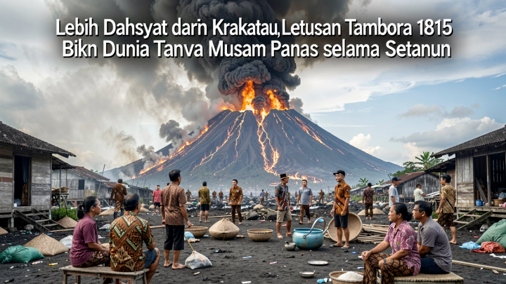 Lebih Dahsyat dari Krakatau, Letusan Tambora 1815 Bikin Dunia Tanpa Musim Panas selama Setahun